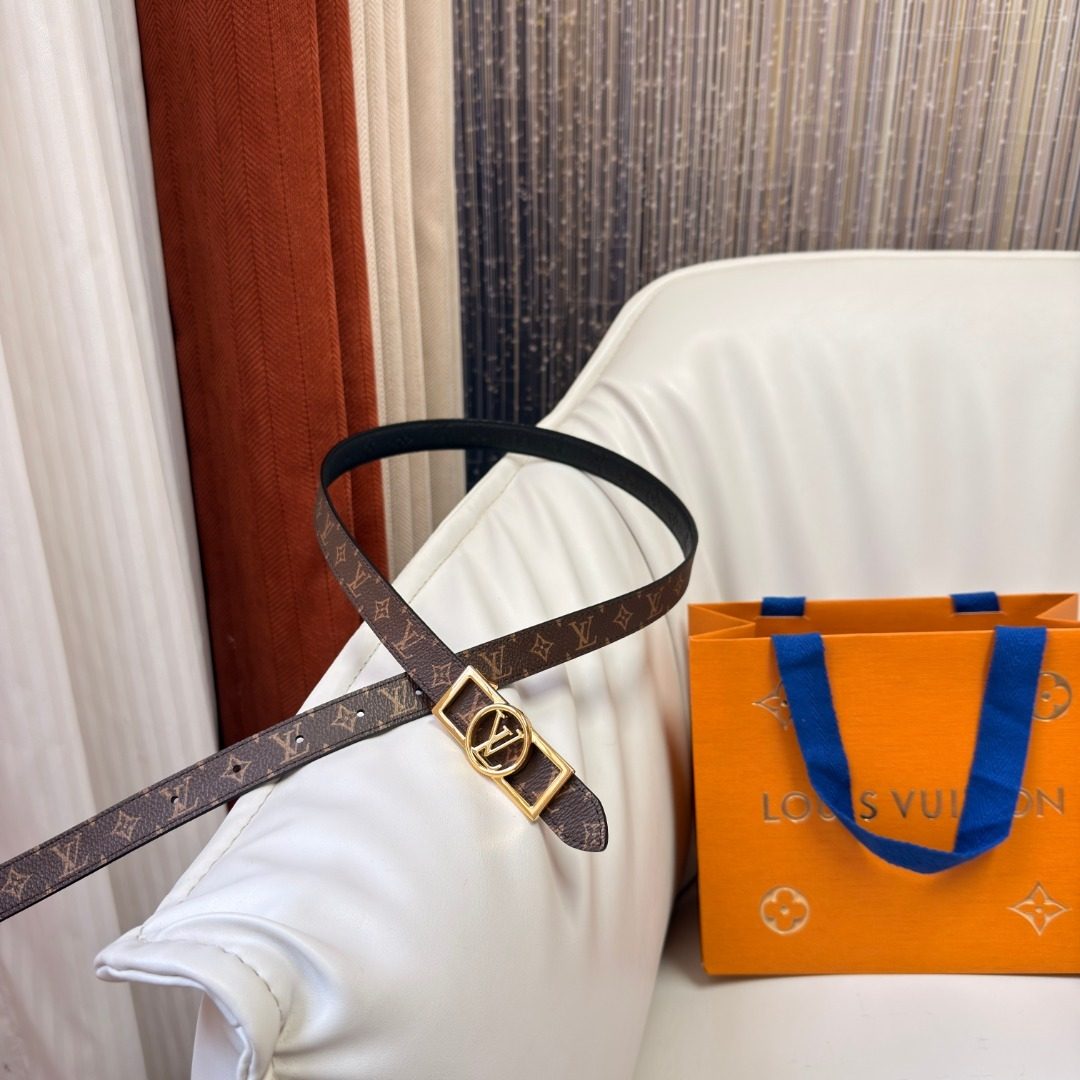 Louis Vuitton Monogram Canvas Leather Belt