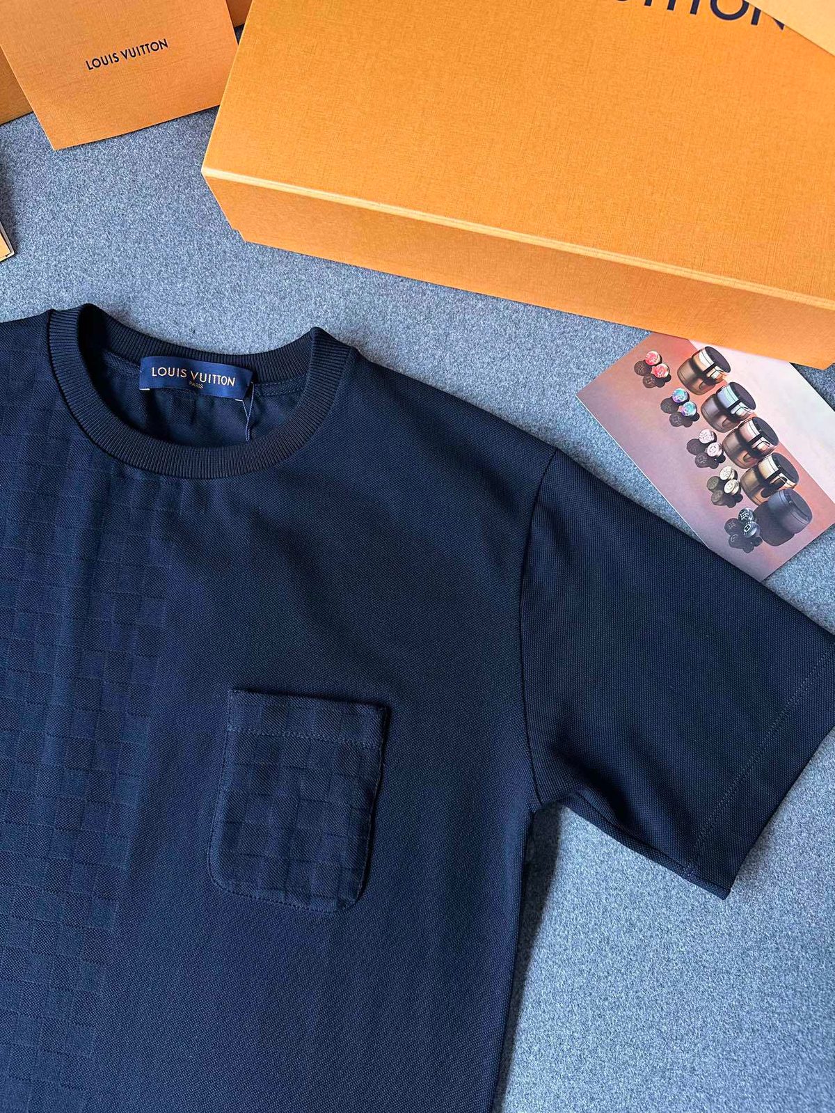 Louis Vuitton Navy Crewneck Pocket T-Shirt