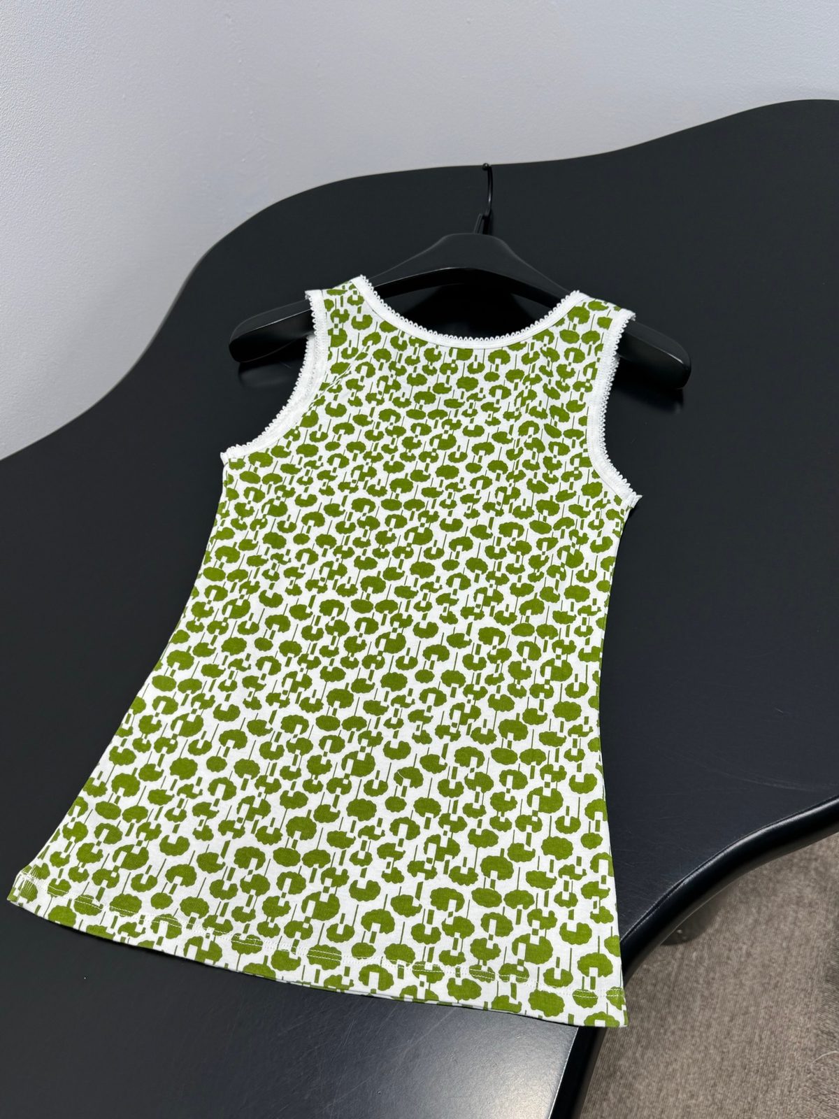 Green Leopard Print Tank Top