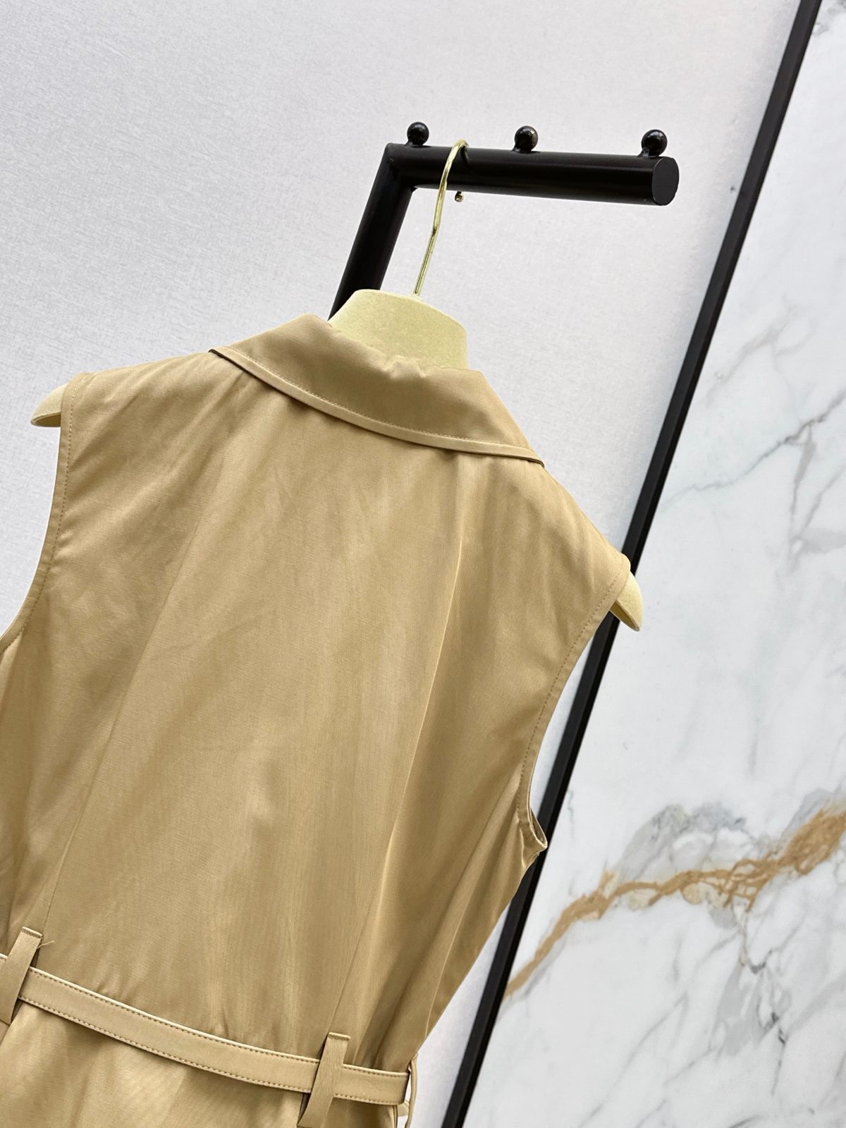 Miu Miu Sleeveless Belted Shirt Dress