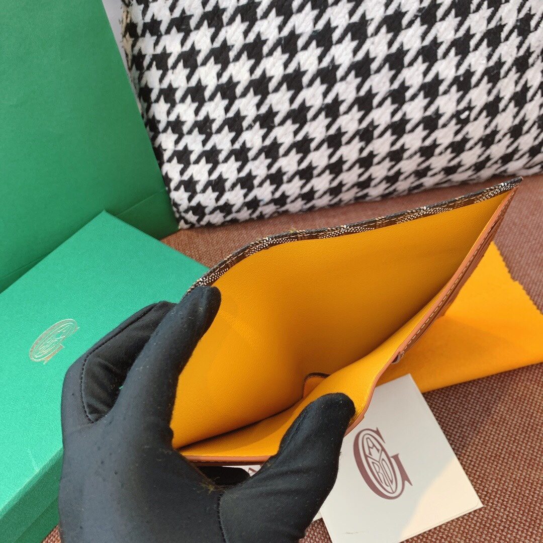 Goyard Anjou Leather Wallet Orange
