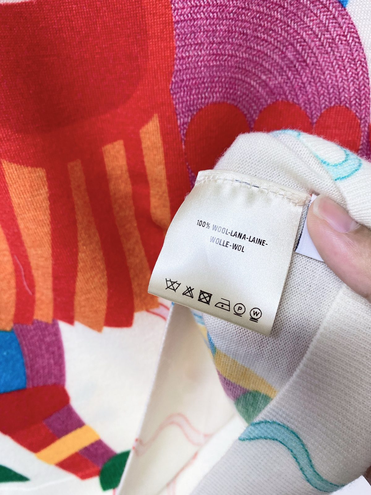 Hermès Colorful Animal Motif Wool T-Shirt