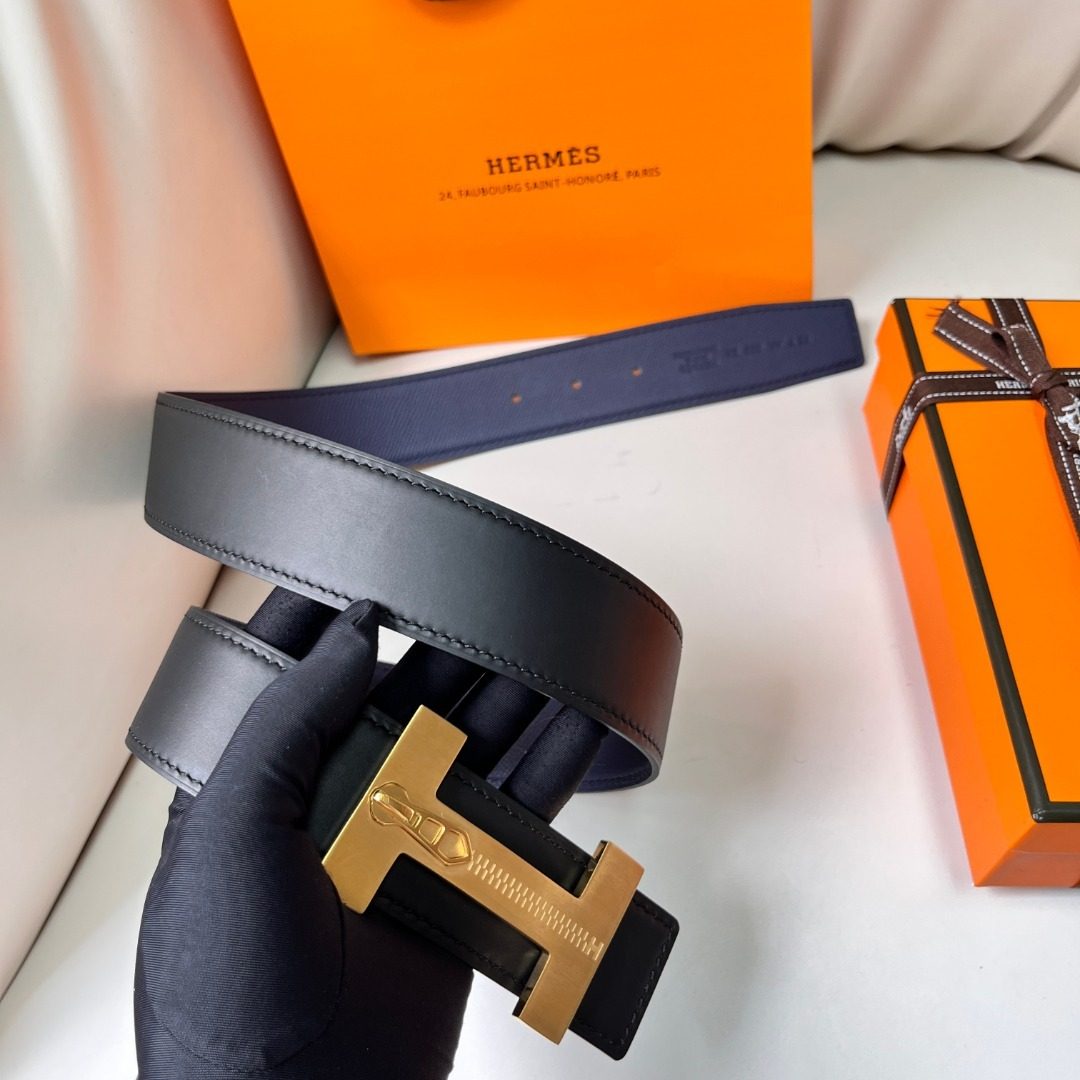 Hermès Constance H Reversible Leather Belt