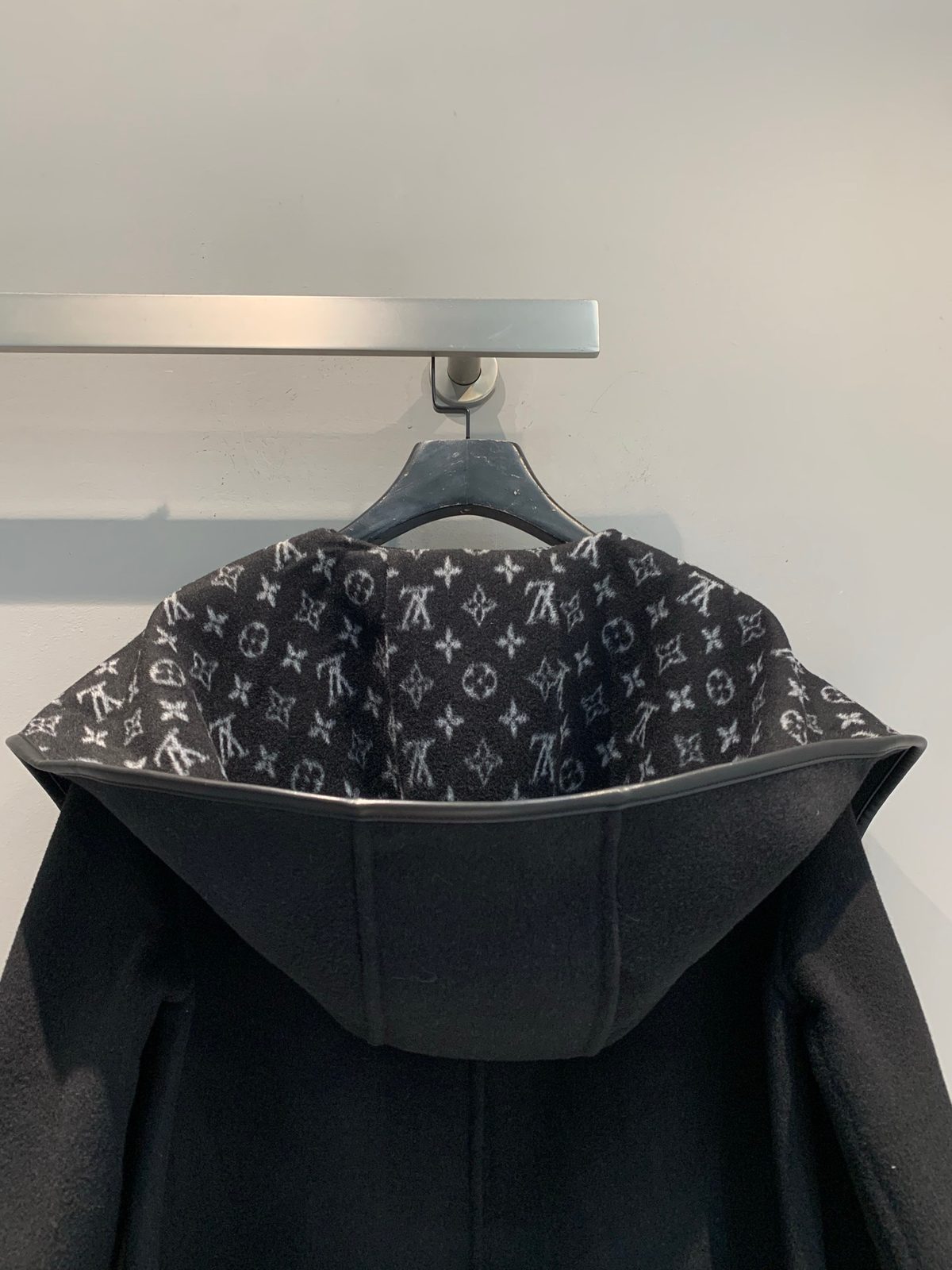 Louis Vuitton Monogram Wool Hooded Coat