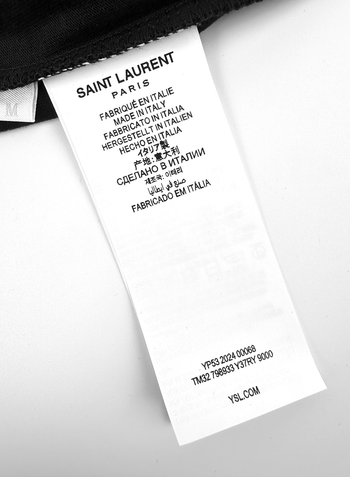 Saint Laurent Logo Patch Short Sleeve T-Shirt