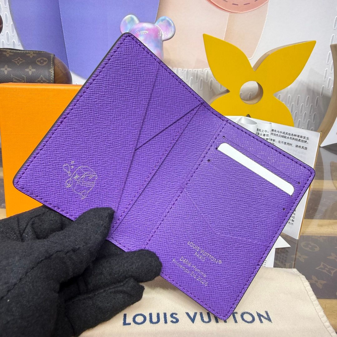 Louis Vuitton Epi Leather Card Holder Purple