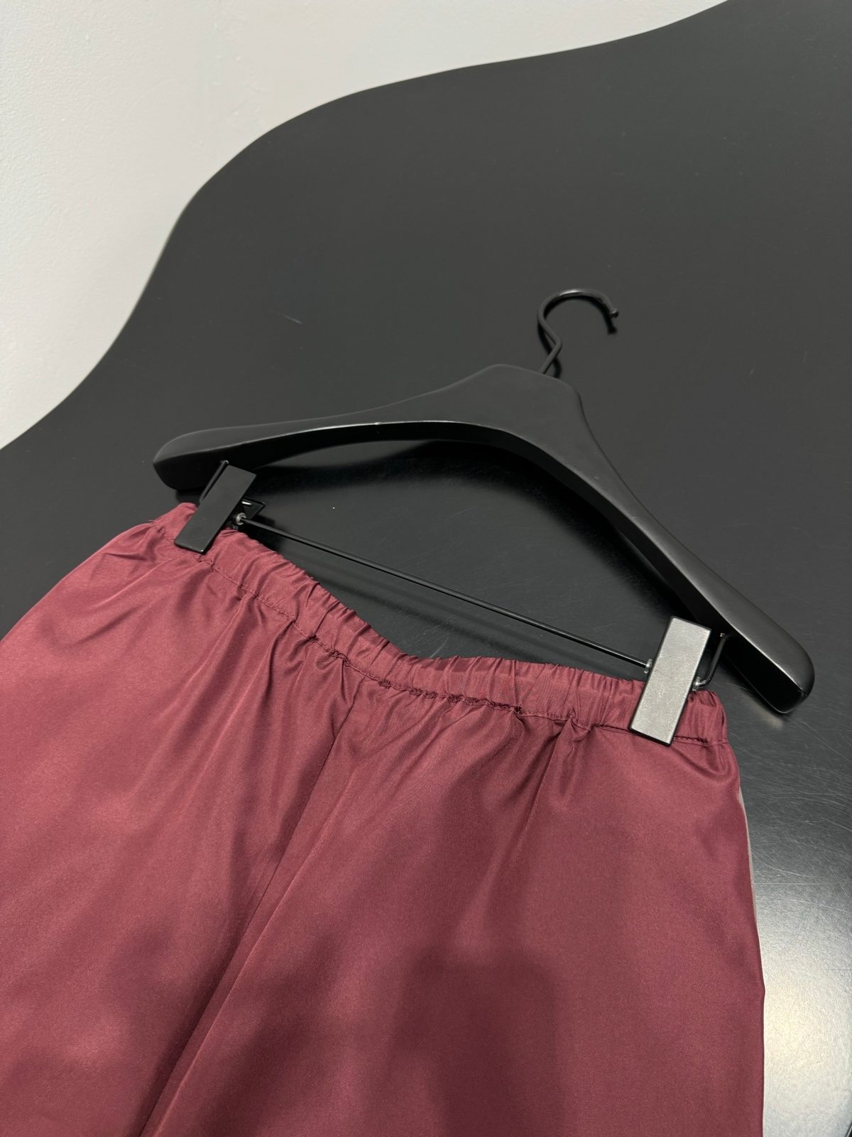 Miu Miu Men's Nylon Shorts Burgundy