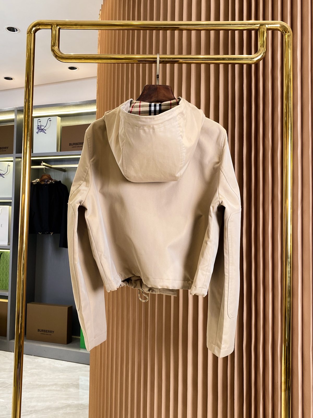 Burberry Short Hooded Trench Jacket