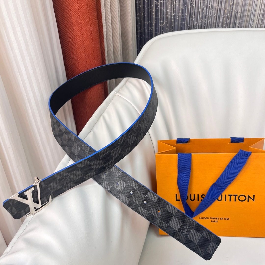 Louis Vuitton Damier Graphite Leather Belt