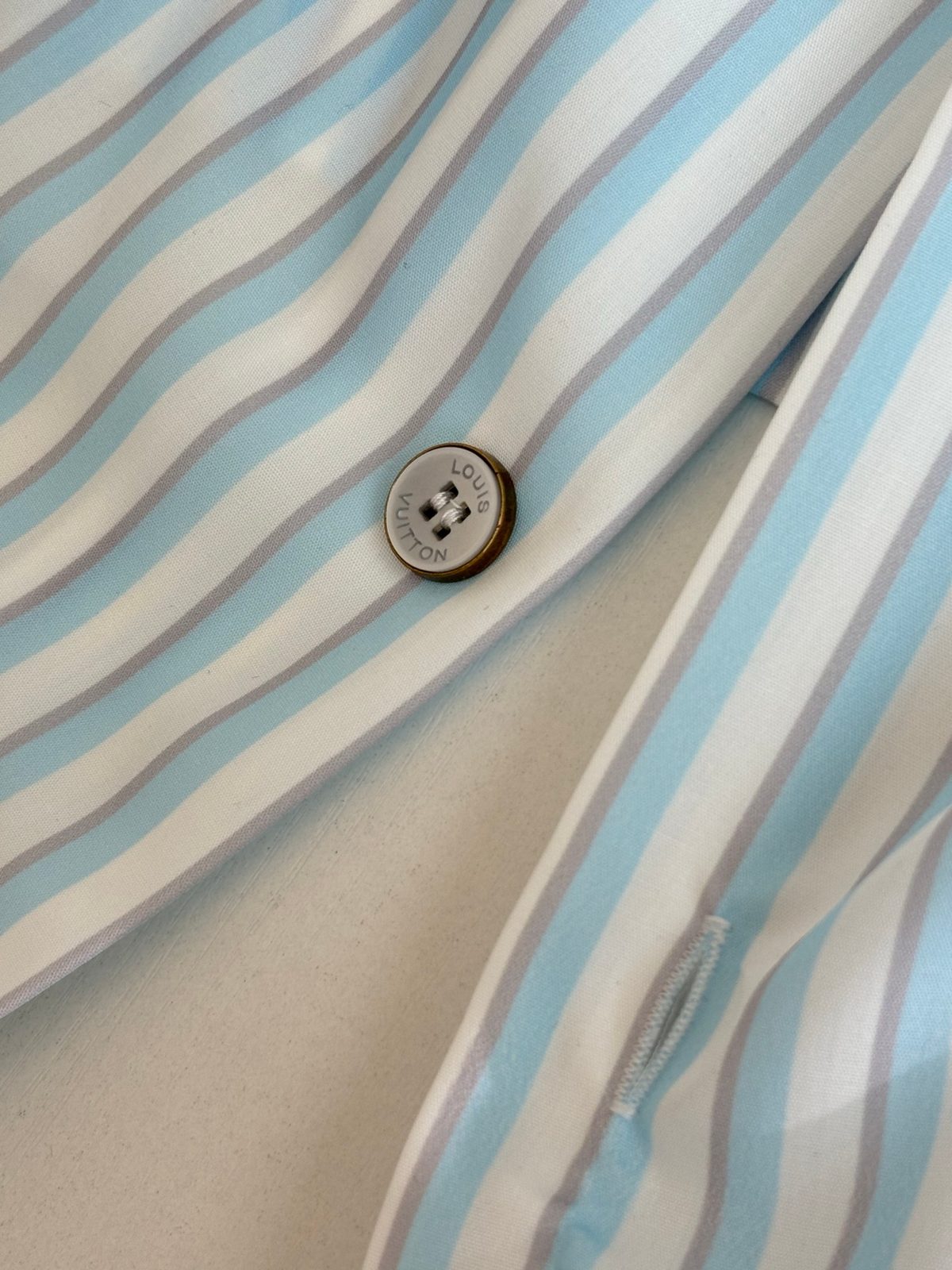 Louis Vuitton Striped Cotton Dress Shirt