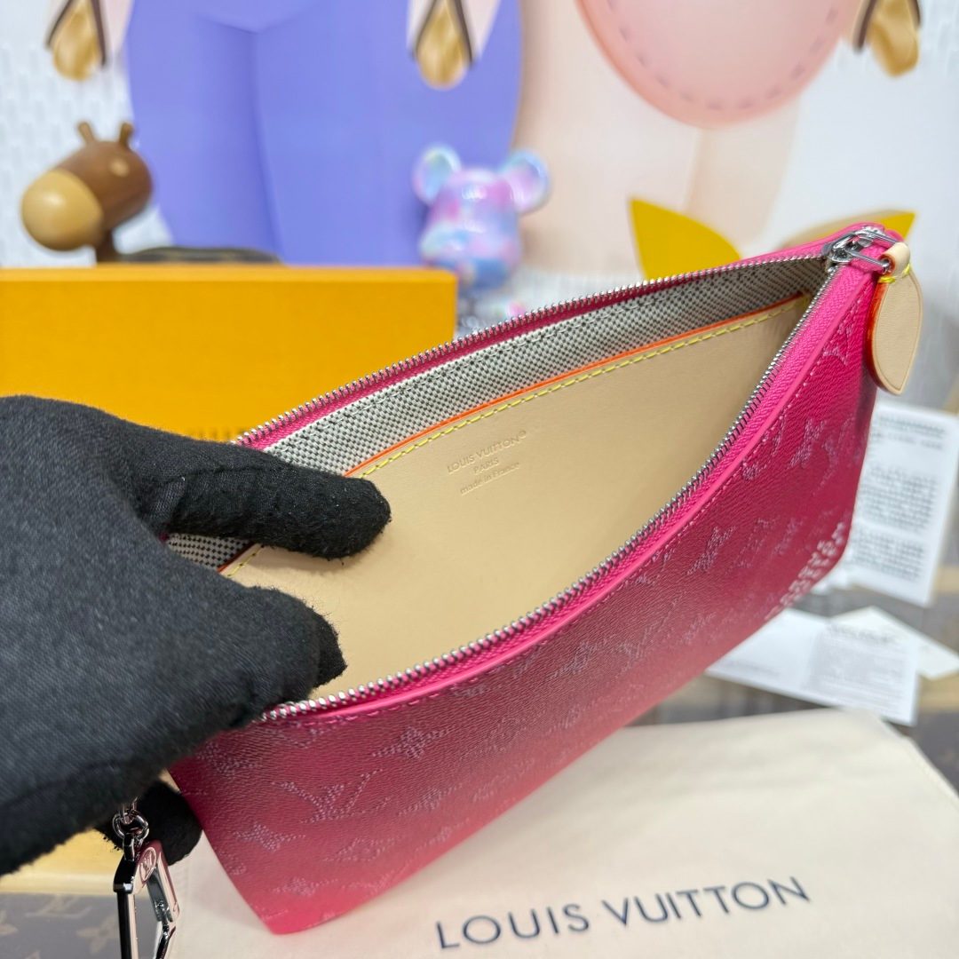 Louis Vuitton Monogram Canvas Zippy Wallet Pink