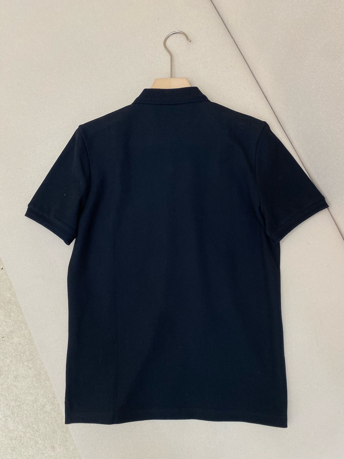 Navy Cotton Pique Short Sleeve Polo Shirt
