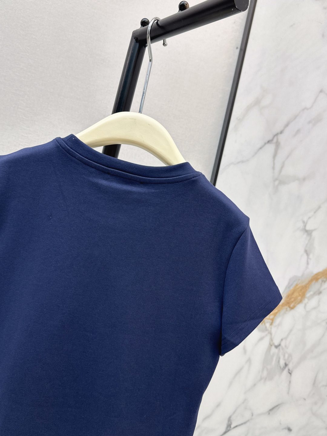 Navy Blue Crewneck Short Sleeve T-Shirt