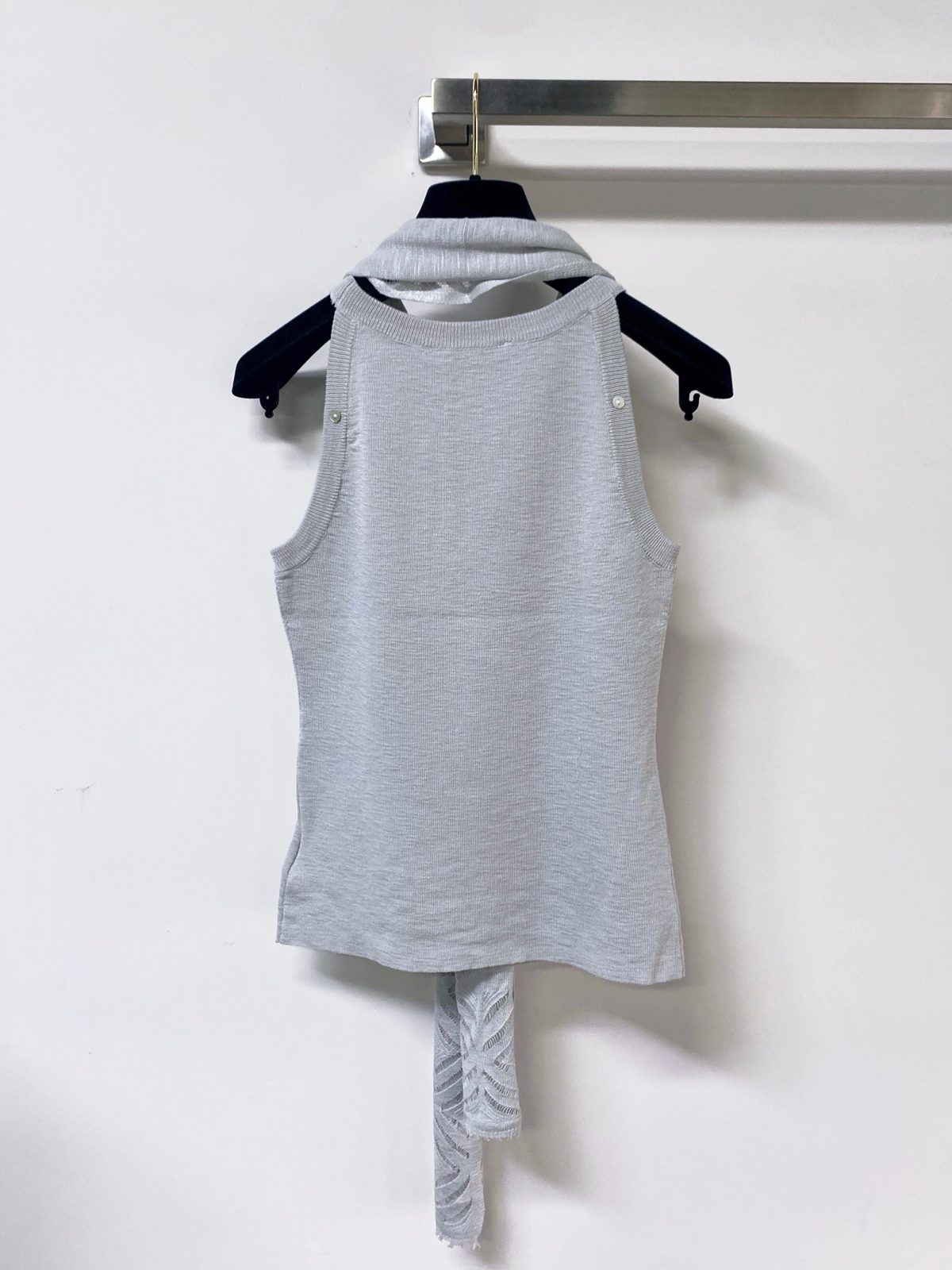 Miu Miu Linen Blend Tank Top with Scarf