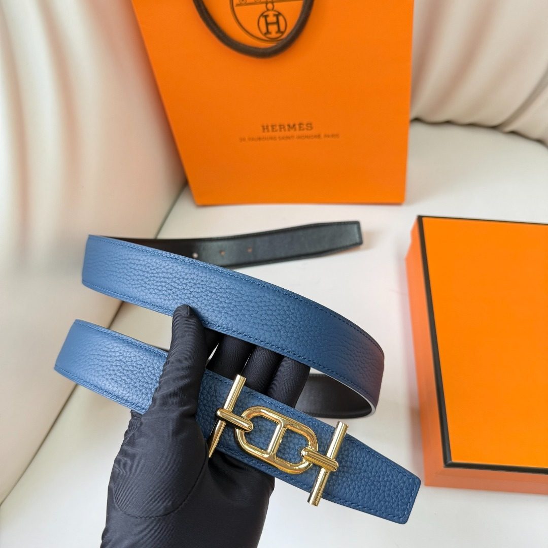 Hermès Constance H Reversible Leather Belt