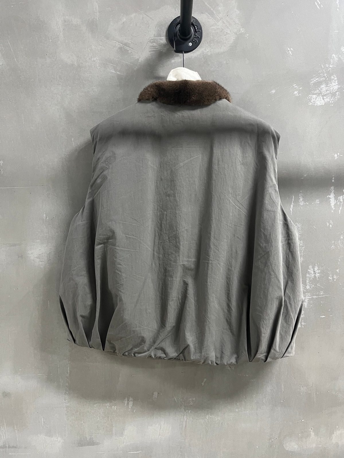 Luxury Linen Jacket with Fur Collar