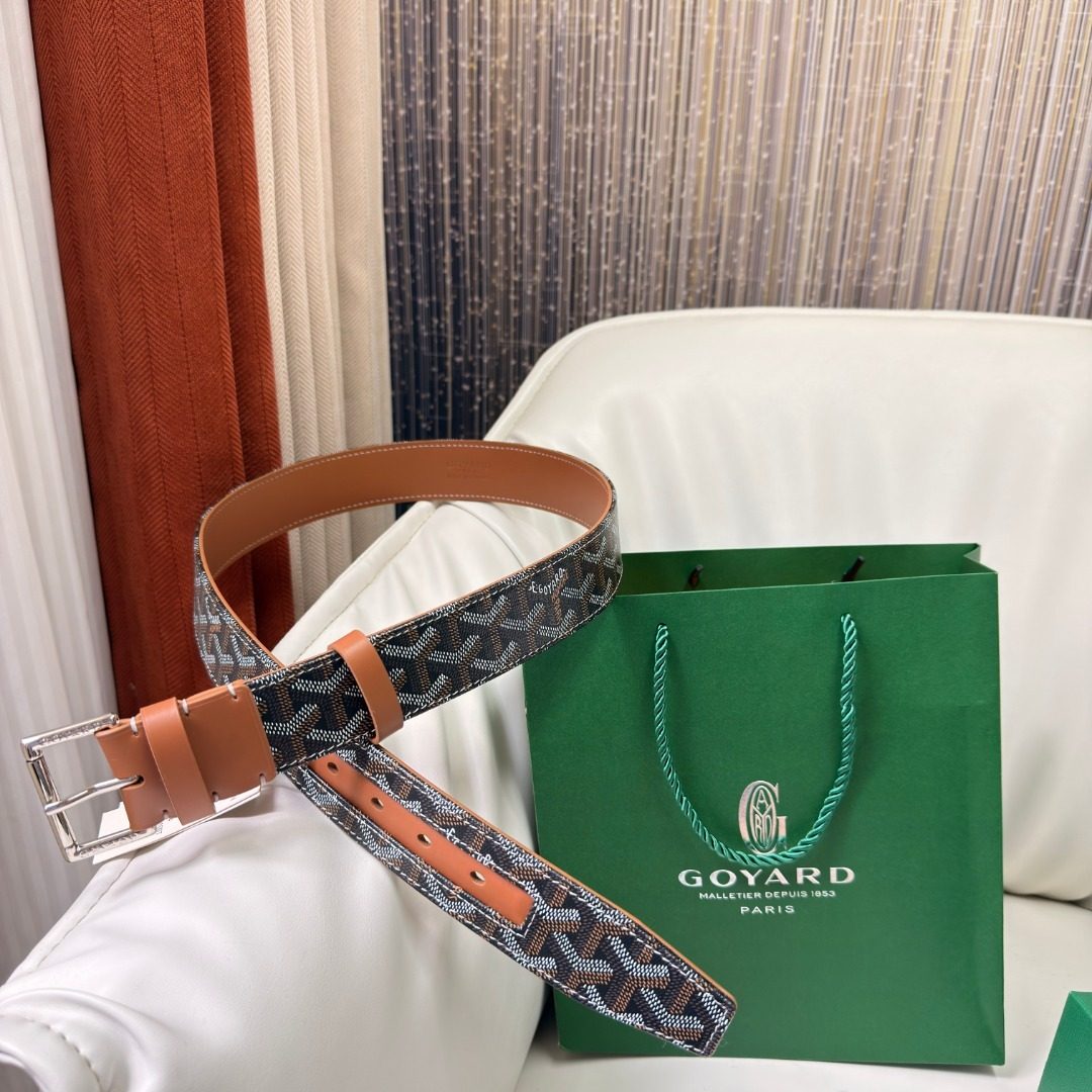 Goyard Monogram Canvas Leather Belt