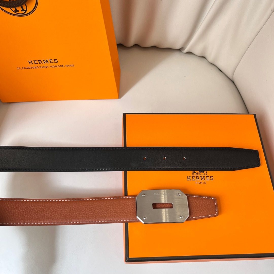 Hermès Leather Reversible Belt