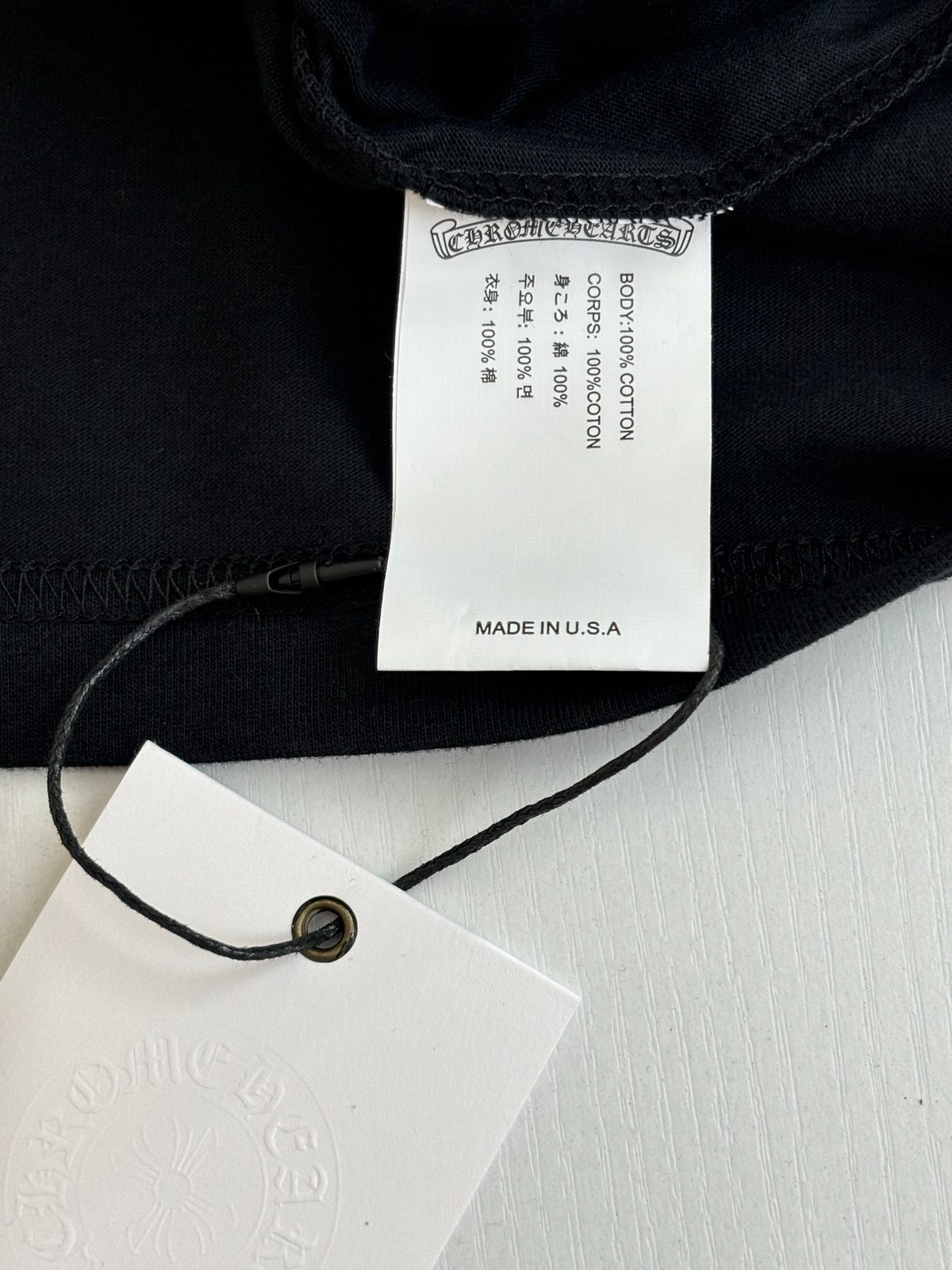 Chrome Hearts Logo Printed Black T-Shirt