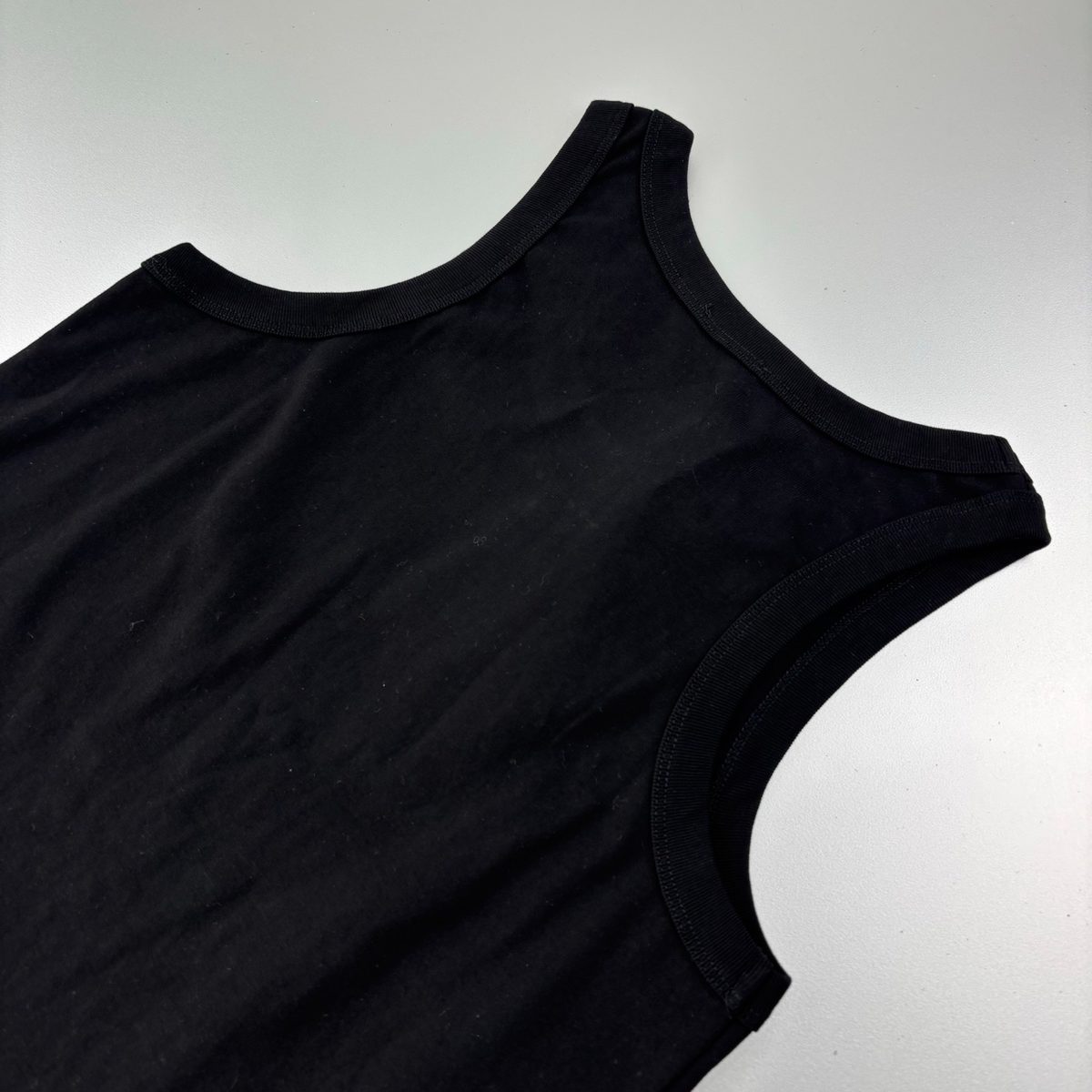 Men's Black Ribbed Tank Top