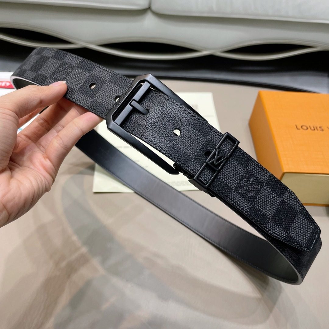 Louis Vuitton Damier Graphite Leather Belt
