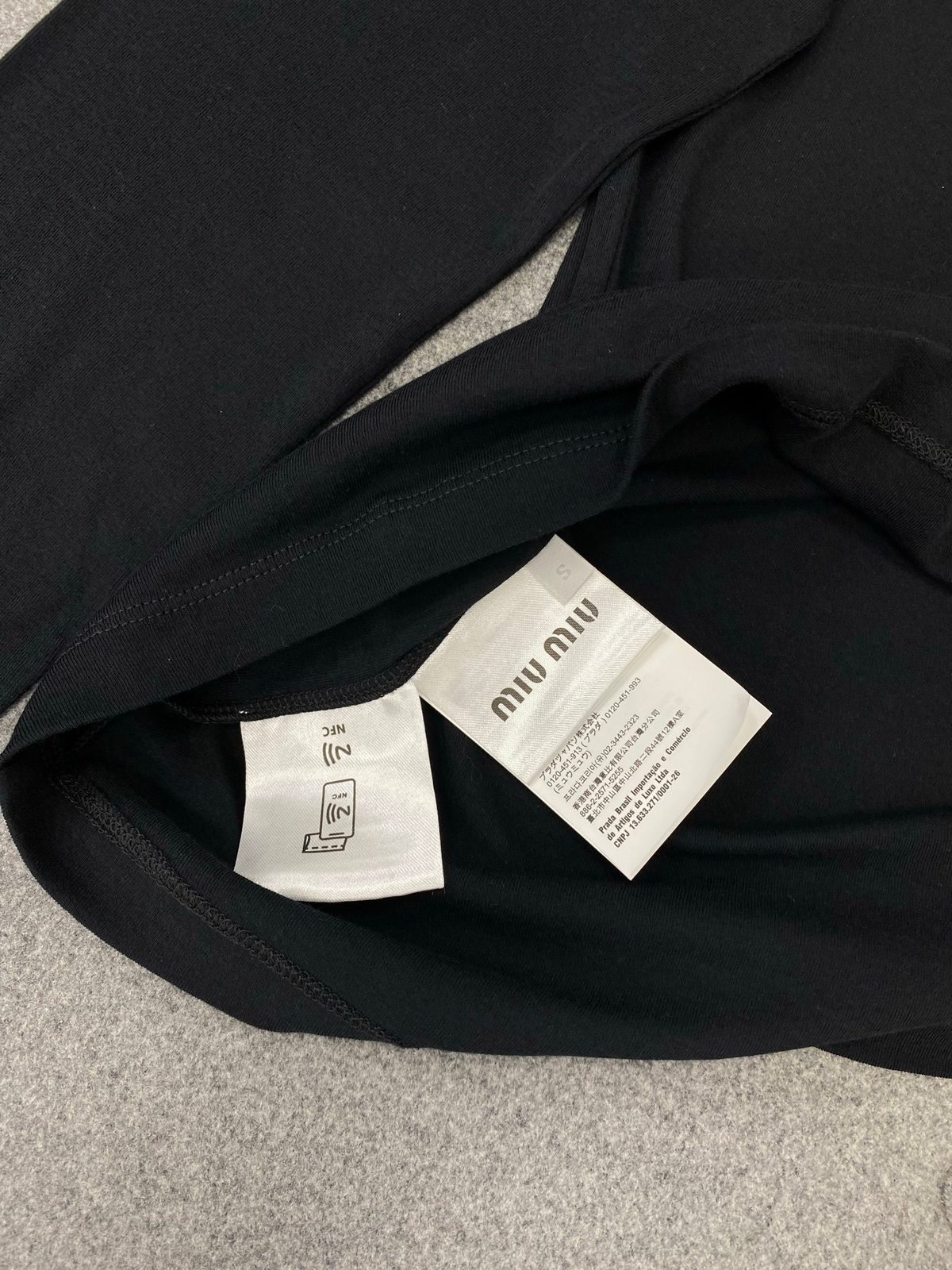 Miu Miu Black Long Sleeve Polo Shirt