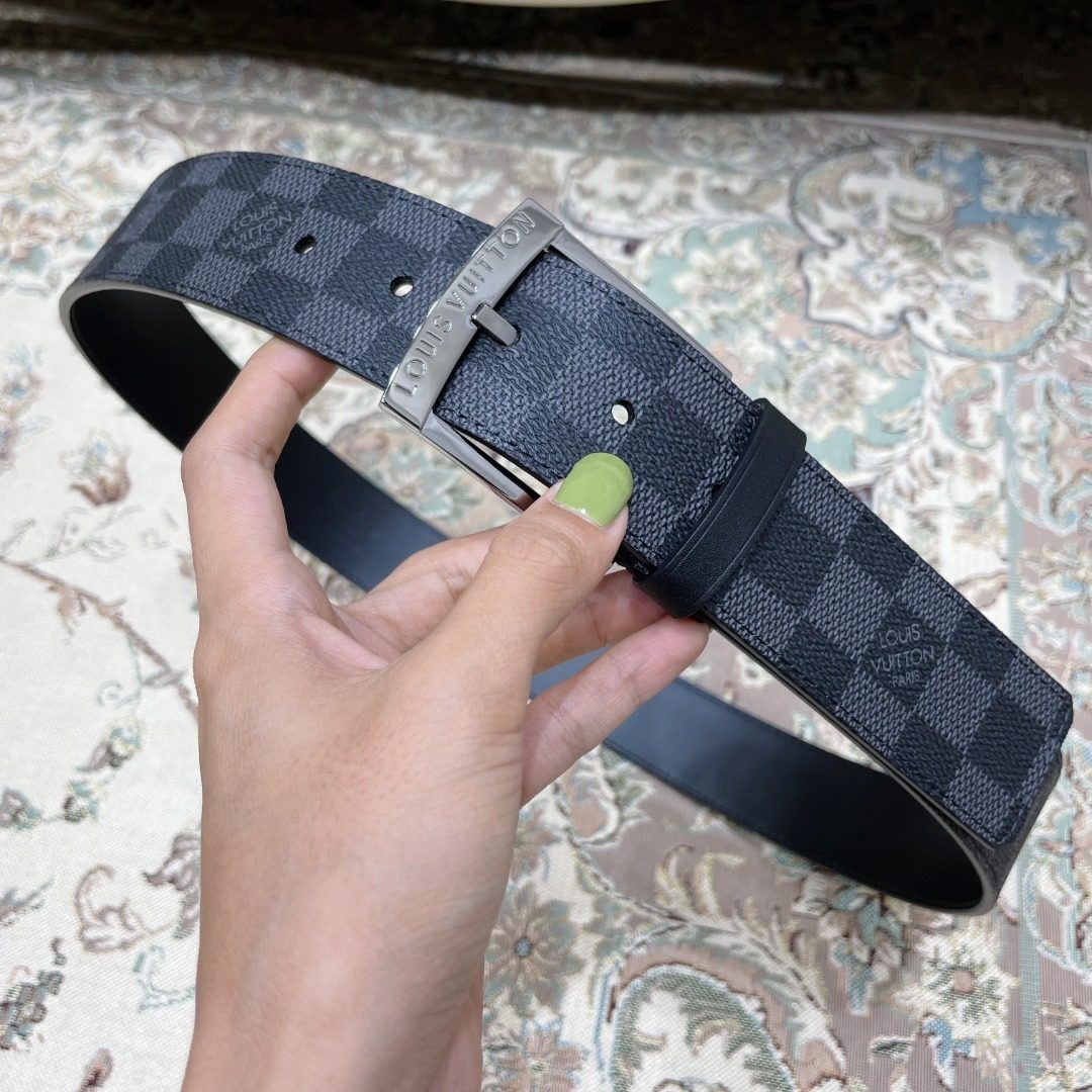 Louis Vuitton Damier Graphite Leather Belt