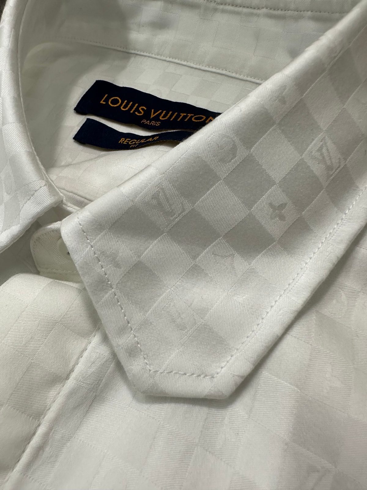 Louis Vuitton Damier White Dress Shirt