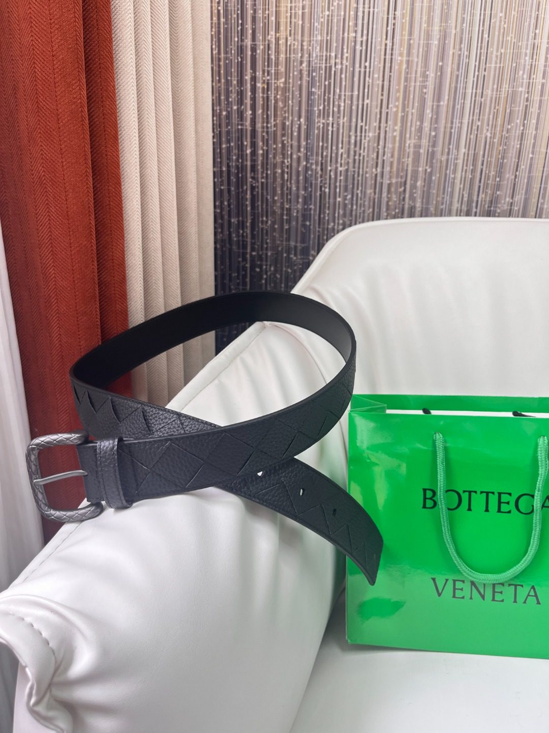 Bottega Veneta Intrecciato Leather Belt