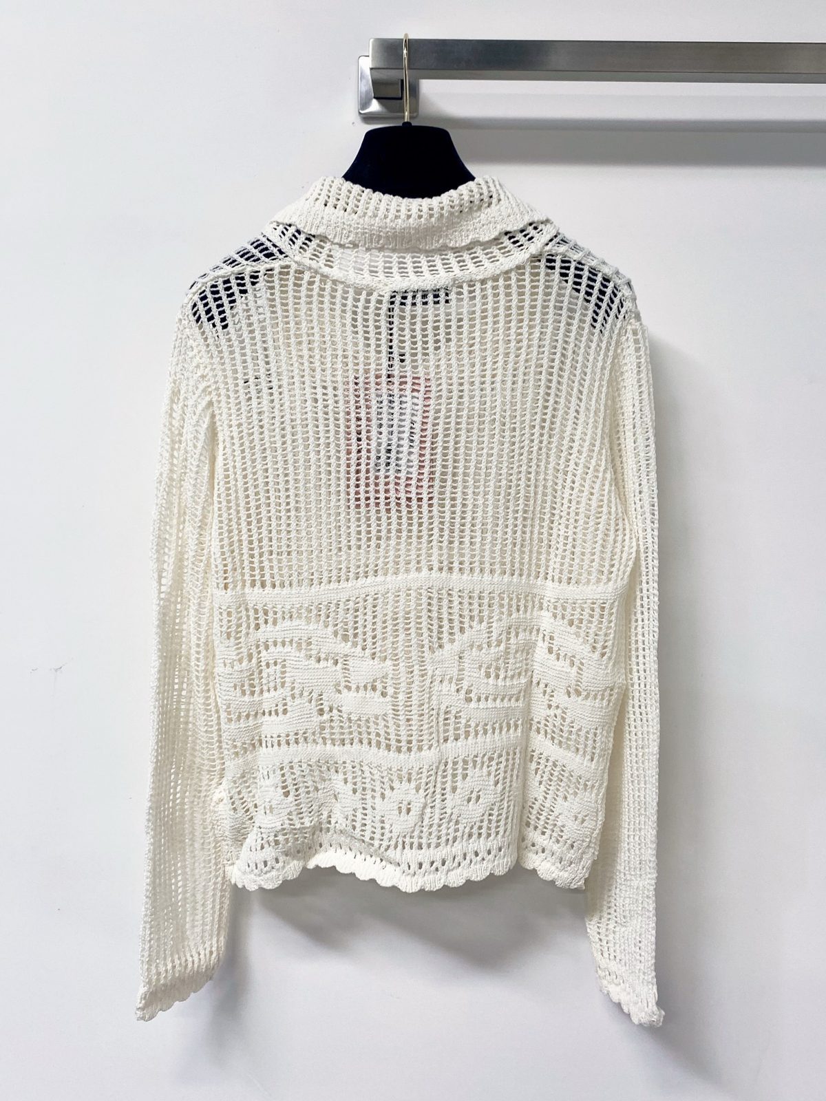 Miu Miu Open Knit Button-Up Cardigan