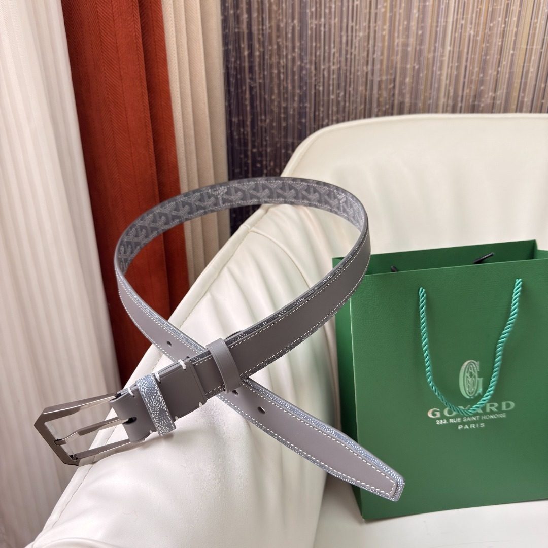Gucci GG Monogram Canvas Leather Belt