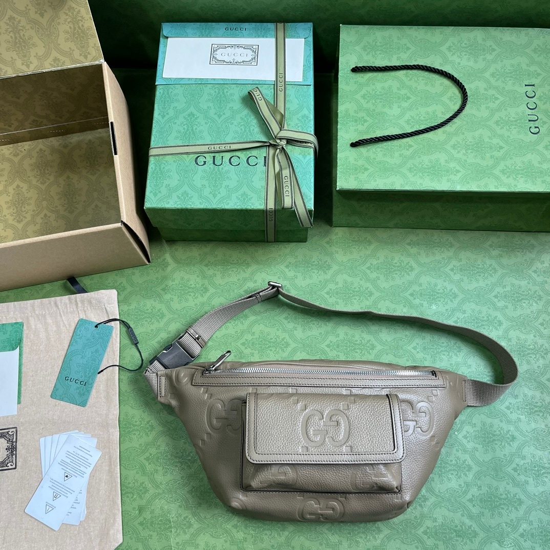 Gucci GG Embossed Leather Belt Bag