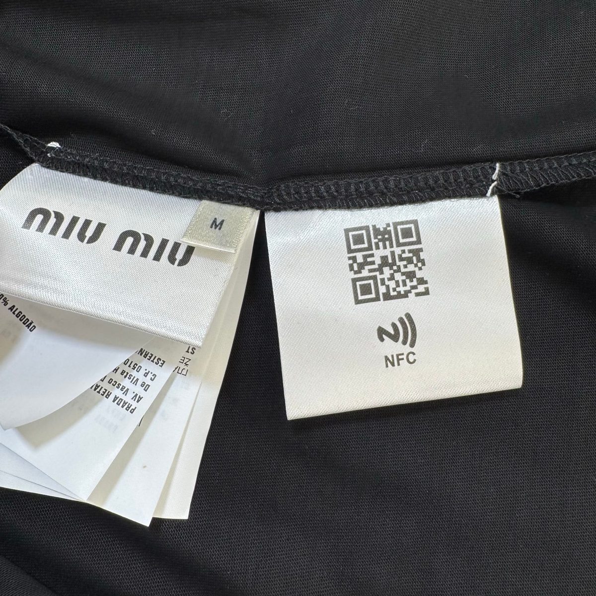 Miu Miu Black Crewneck T-Shirt