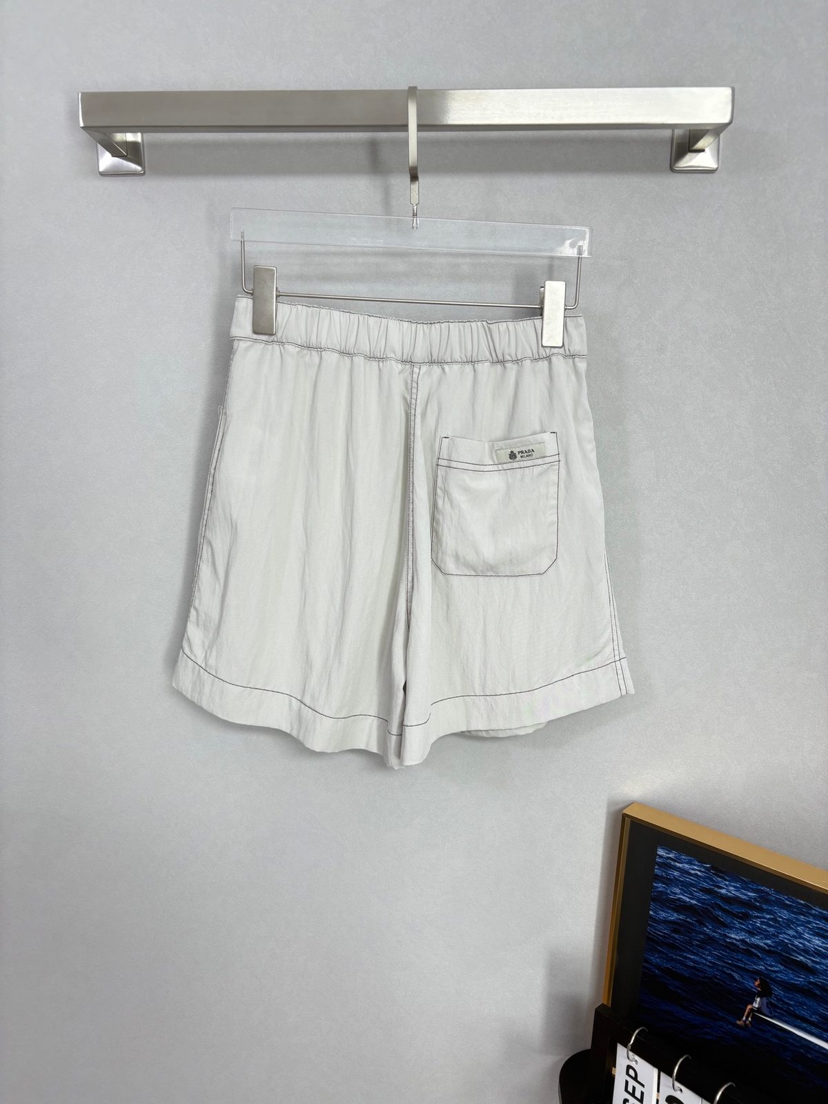 Prada Men's Pleated Cotton Shorts