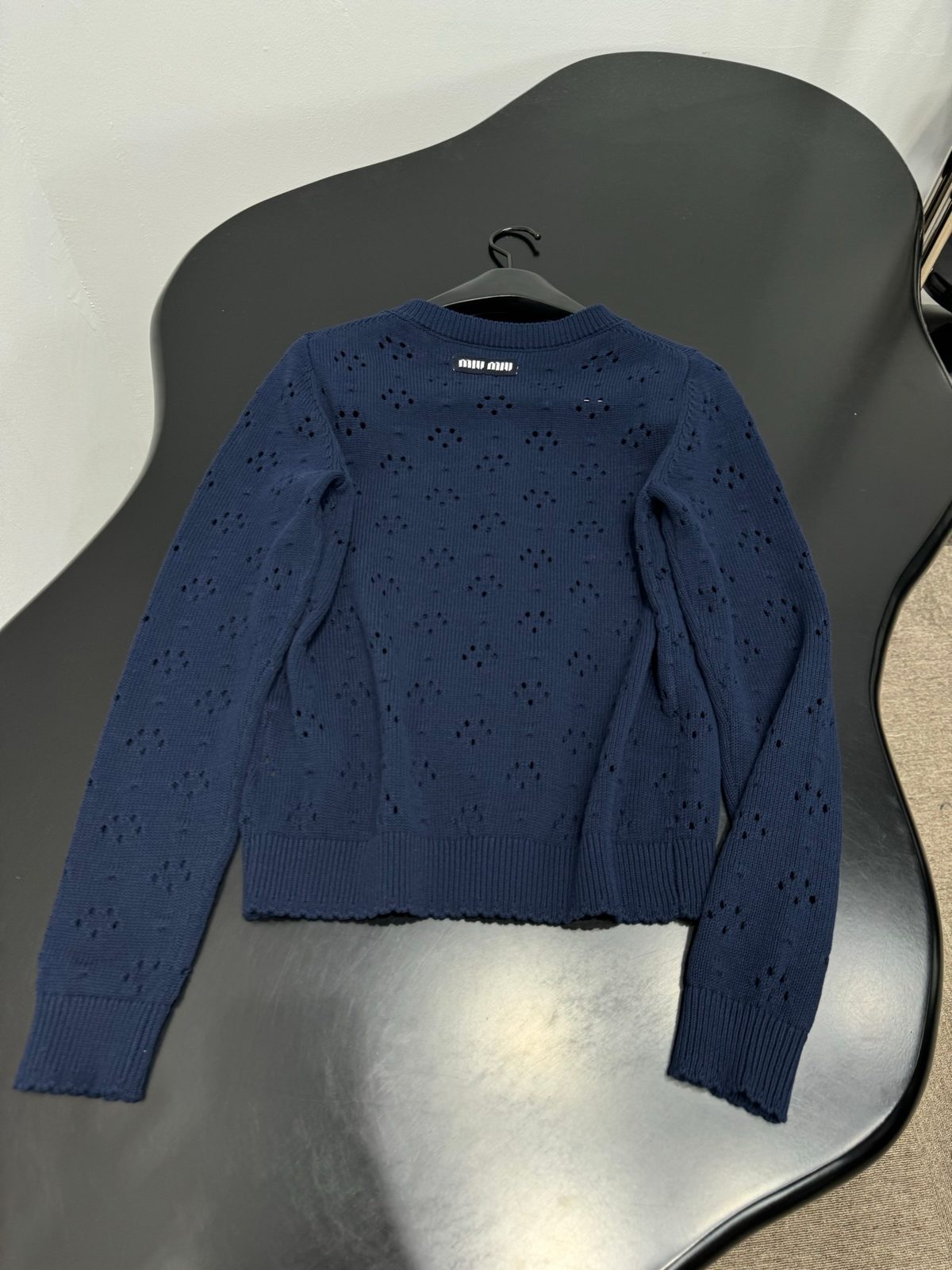 Miu Miu Perforated Crewneck Sweater