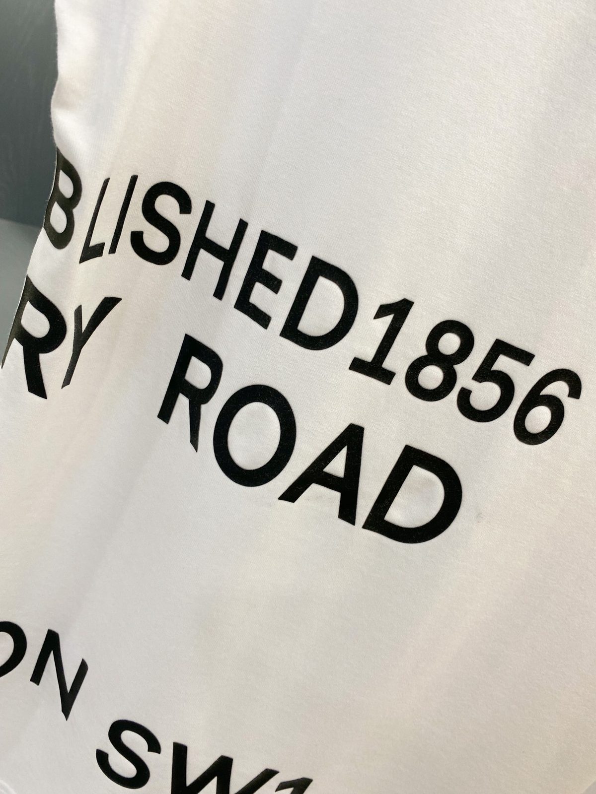Burberry Address Print White T-Shirt