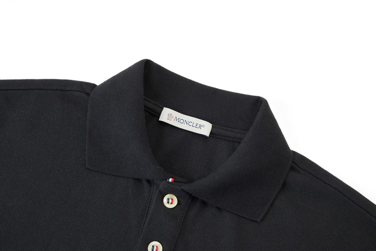 Moncler Logo Polo Shirt Black