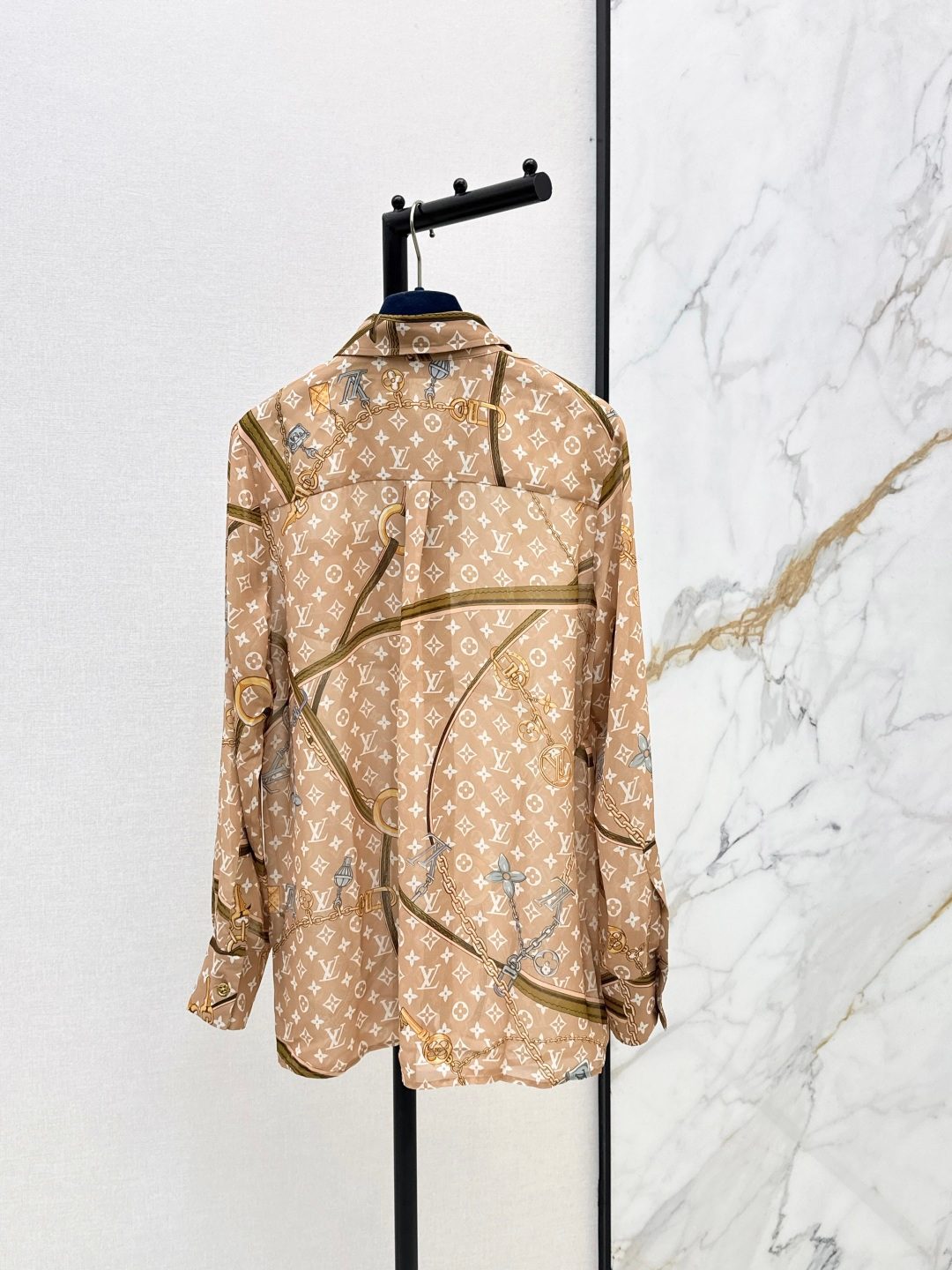 Louis Vuitton Monogram Silk Shirt Jacket