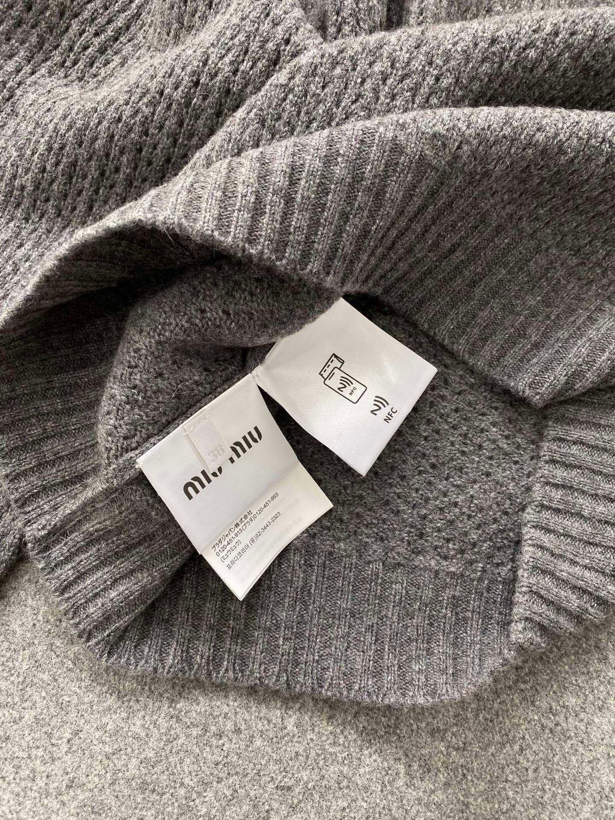 Grey Polo Collar Knit Sweater