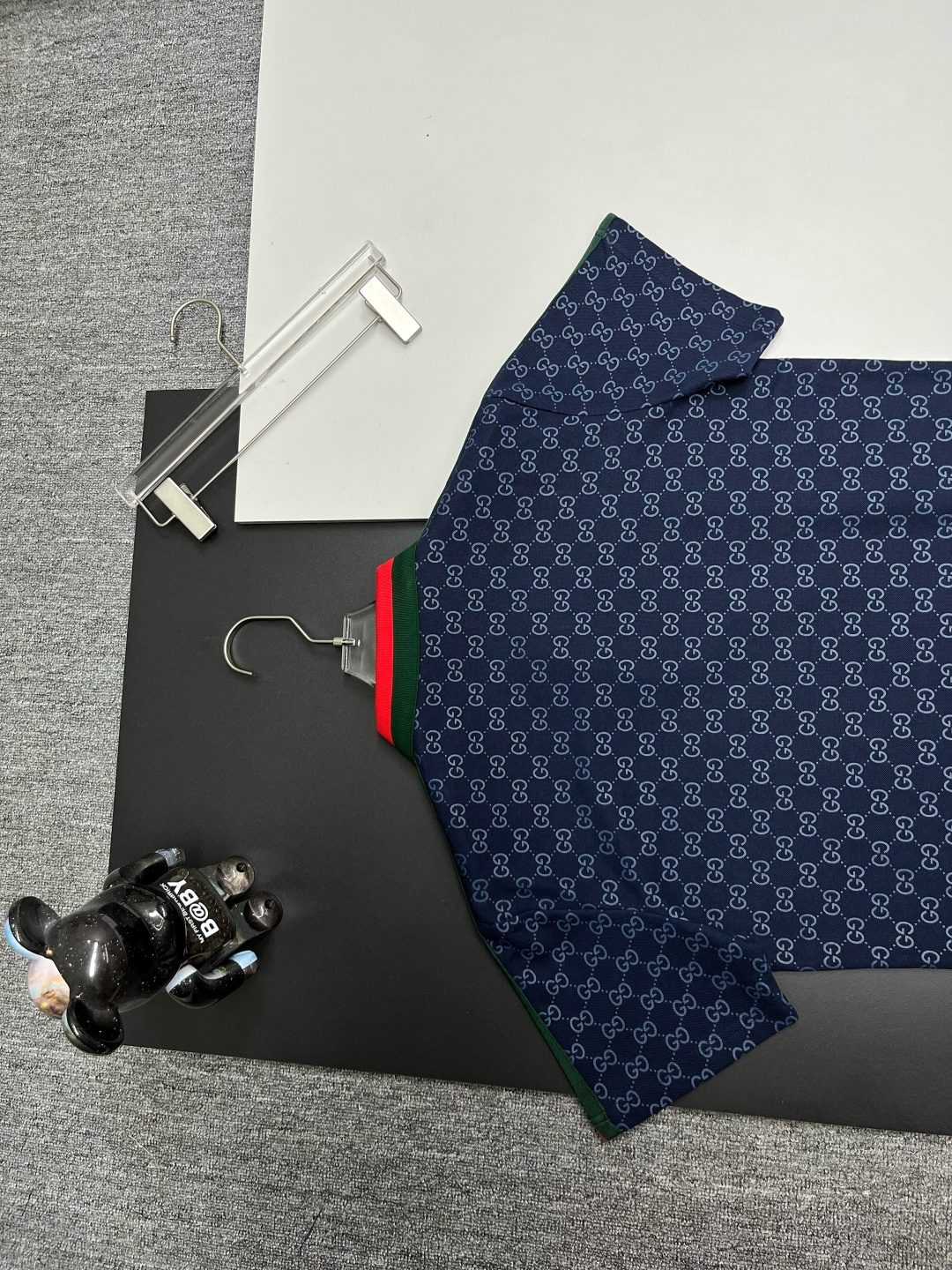 Gucci GG Monogram Polo Shirt Navy