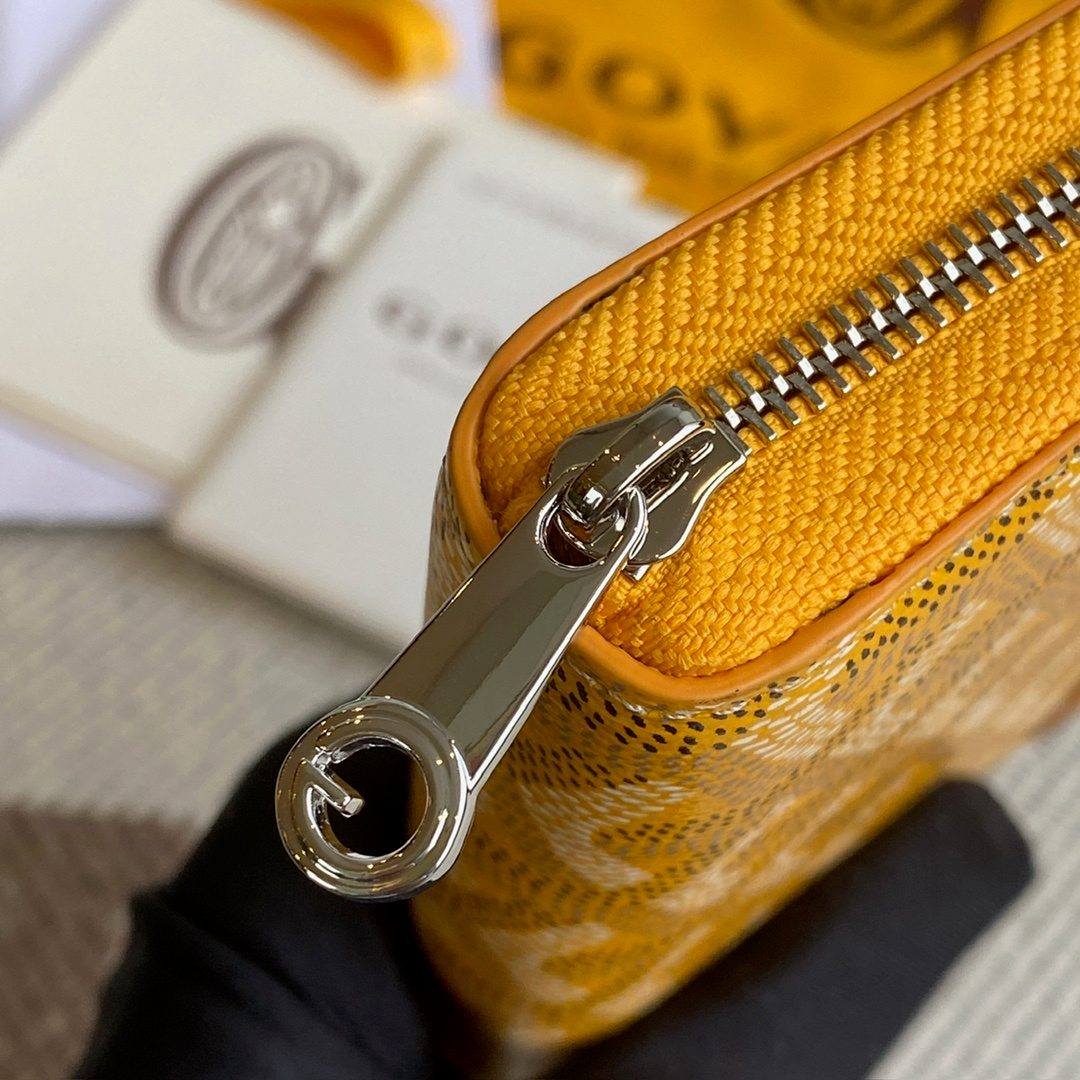 Goyard Anjou Yellow Canvas Wallet