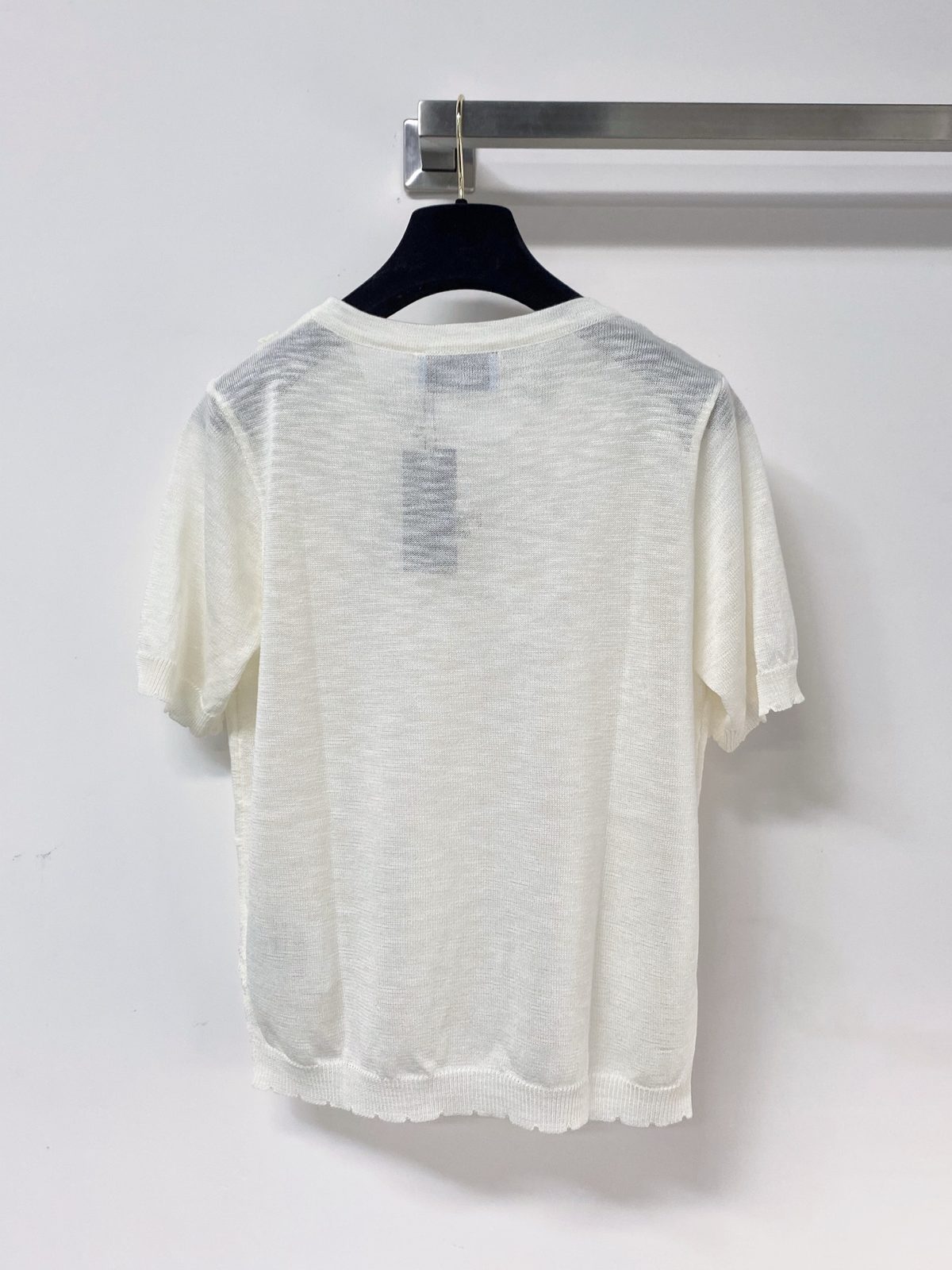 Prada Milano White Knit Short Sleeve T-Shirt