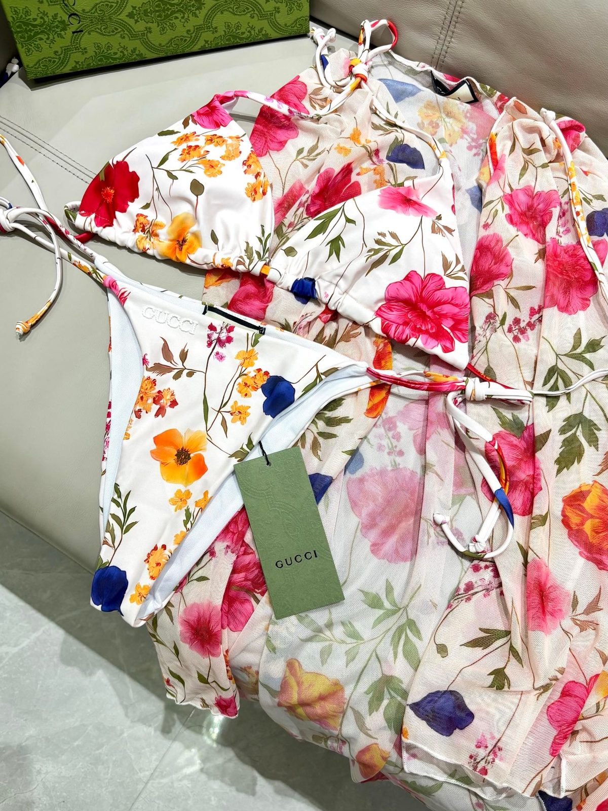 Gucci Floral Print Swim Briefs