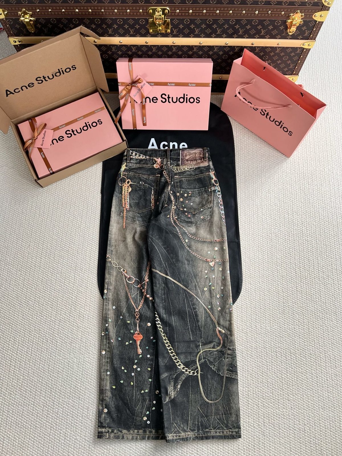 Acne Studios Embellished Denim Jeans