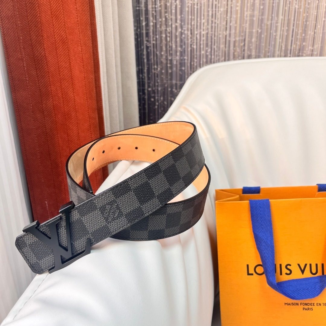 Louis Vuitton Damier Graphite Leather Belt