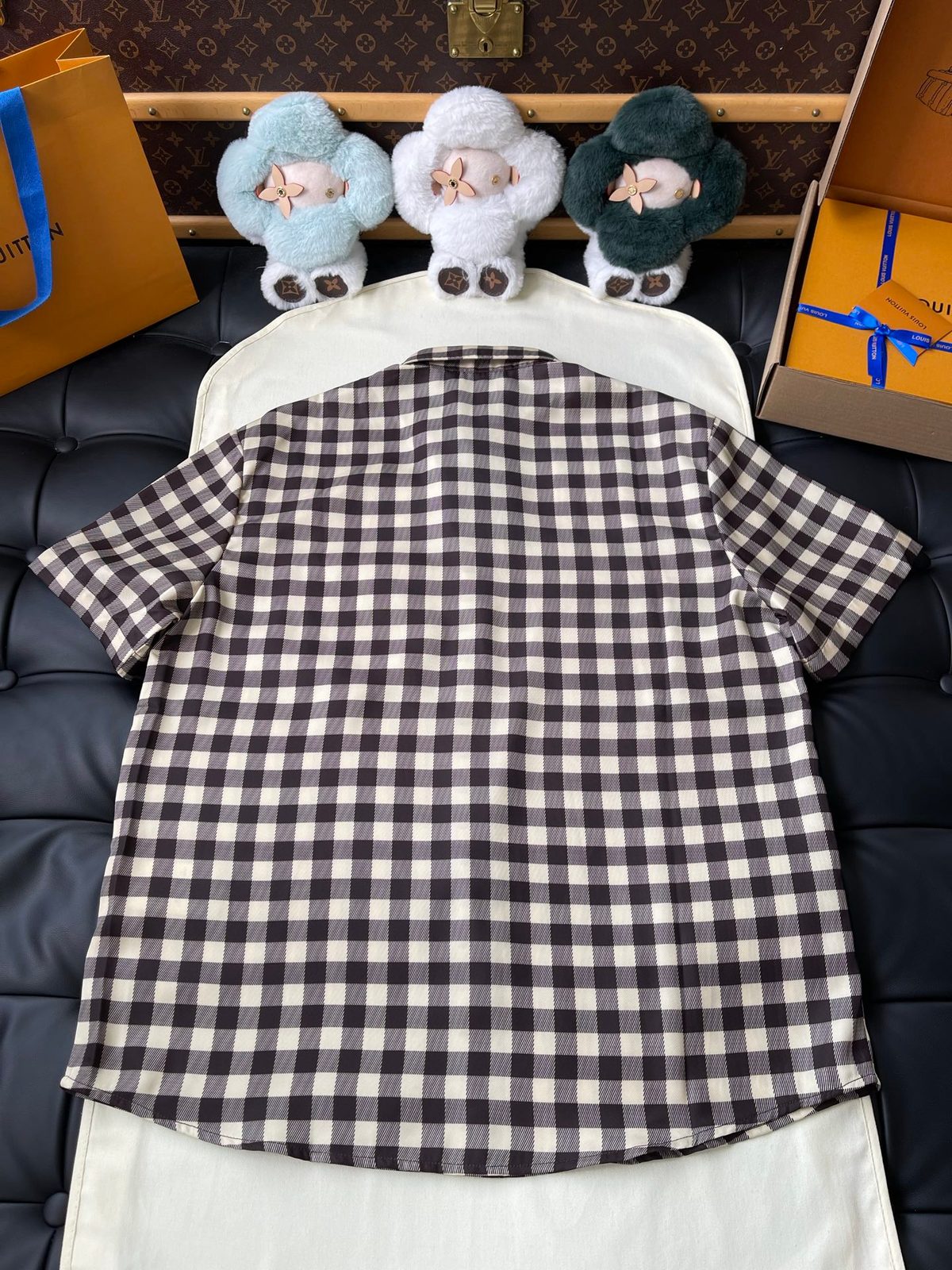 Louis Vuitton Gingham Check Short Sleeve Shirt