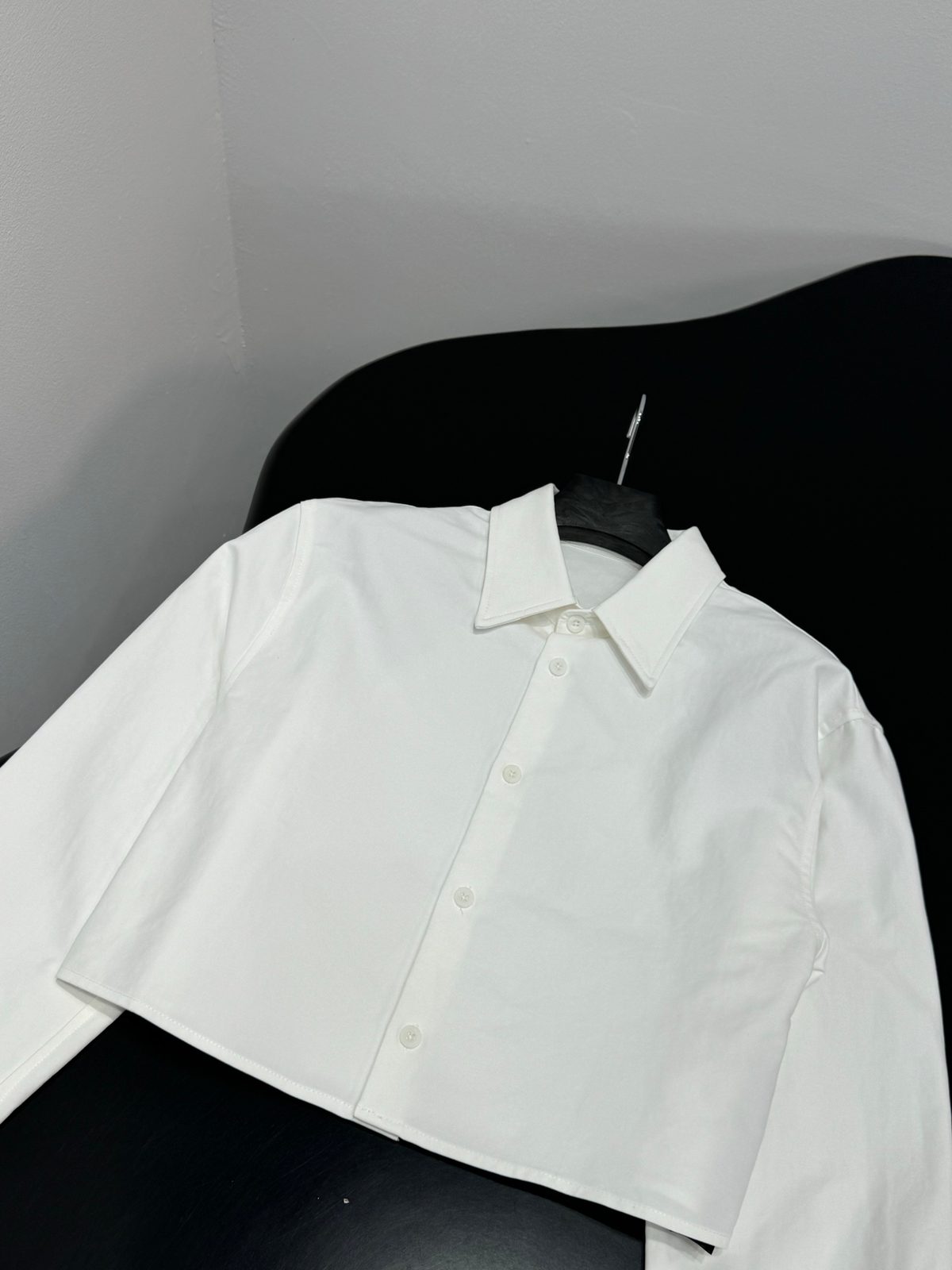 White Cotton Button-Up Shirt