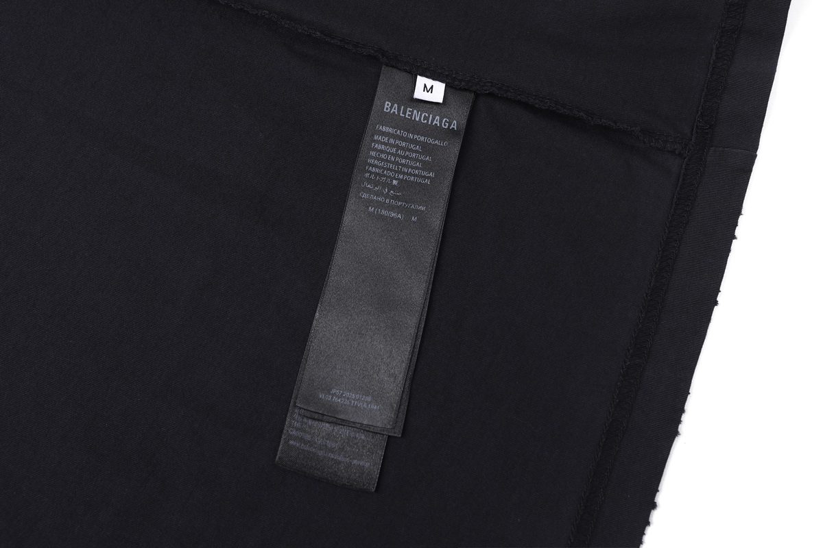 Balenciaga Distressed Logo Crewneck T-Shirt