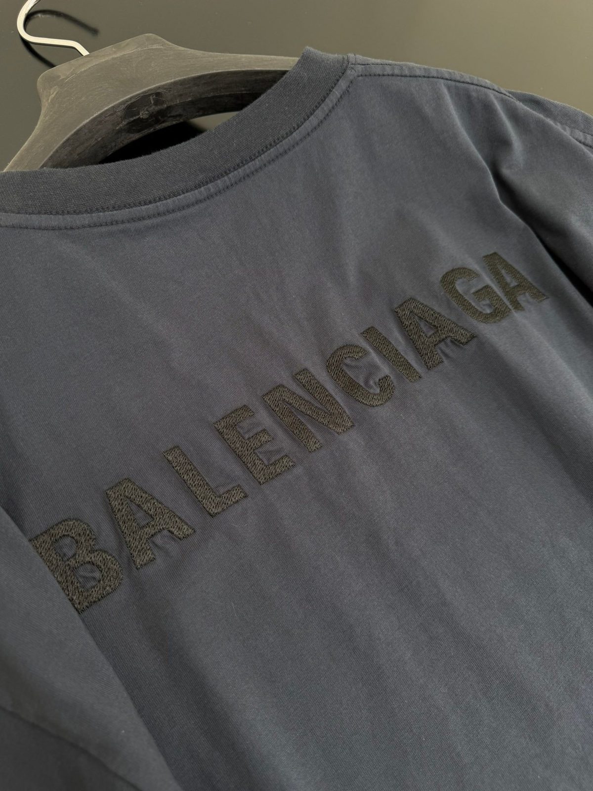Balenciaga Men's Embroidered Crewneck T-Shirt