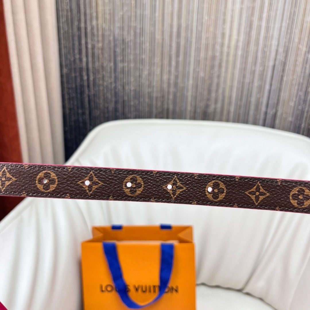 Louis Vuitton LV Reversible Leather Belt Pink